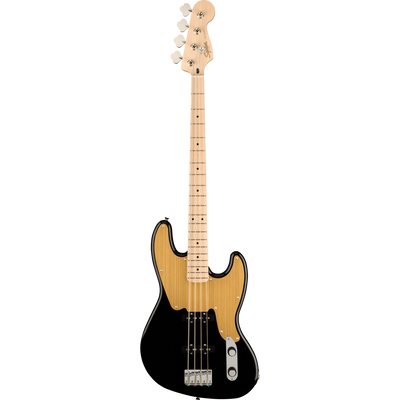 Squier Paranormal Jazz Bass '54, Maple, Gold Anodized Pickguard, Black