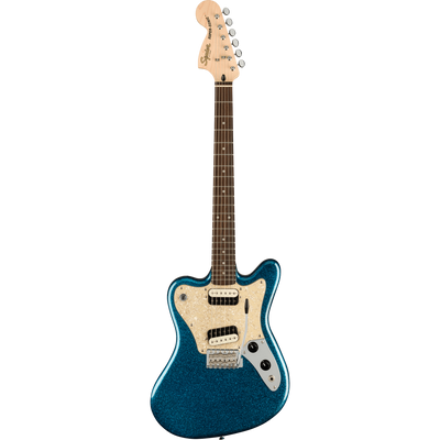 Squier Paranormal Super-Sonic, Laurel, Pearloid Pickguard, Blue Sparkle