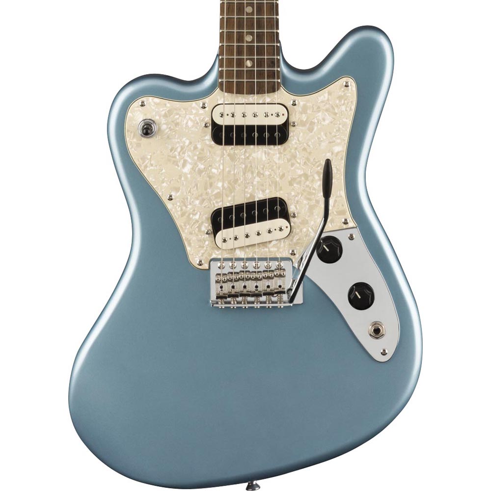 Squier Paranormal Super-Sonic Laurel, White Pearloid Pickguard Ice Blue Metallic