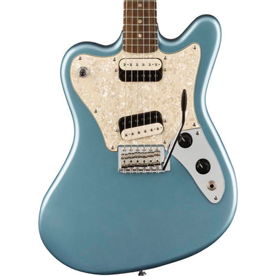 Squier Paranormal Super-Sonic Laurel, White Pearloid Pickguard Ice Blue Metallic