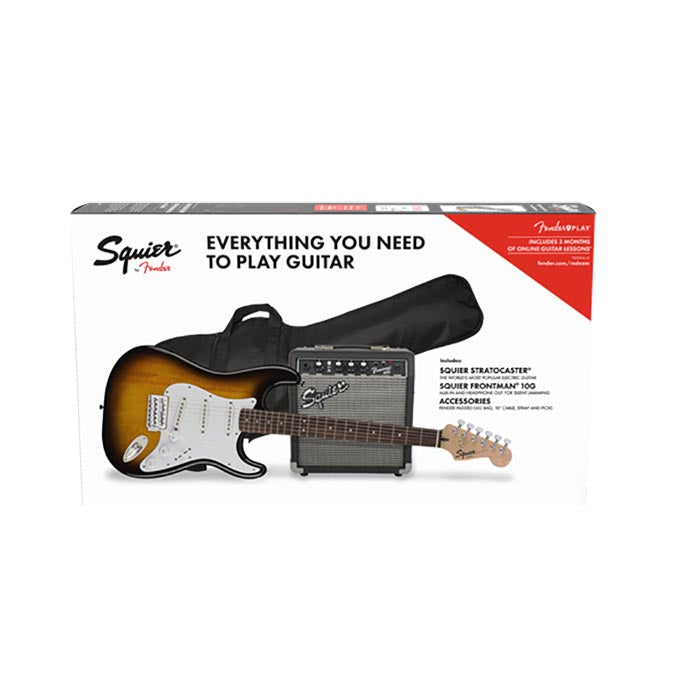 Squier Stratocaster Pack - Laurel Fingerboard - Brown Sunburst - Gig Bag