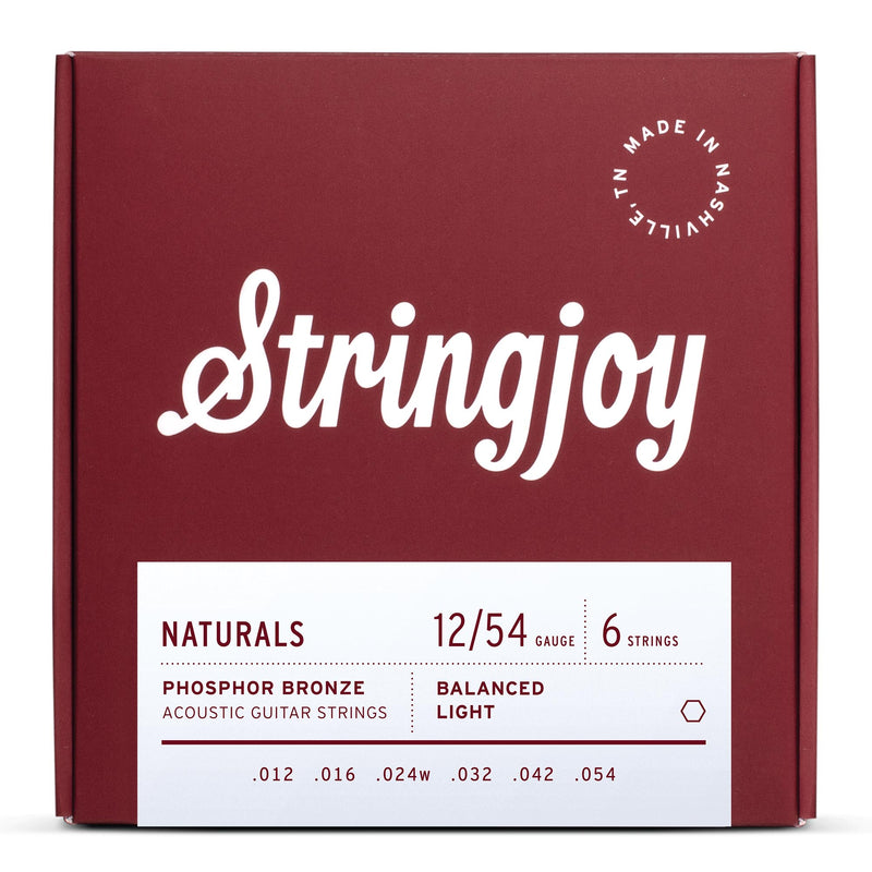 Stringjoy 12-54 Light Acoustic Natural Bronze Strings