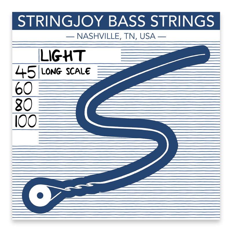 Stringjoy 45-100 Light Bass Four String Nickel Alloy Strings