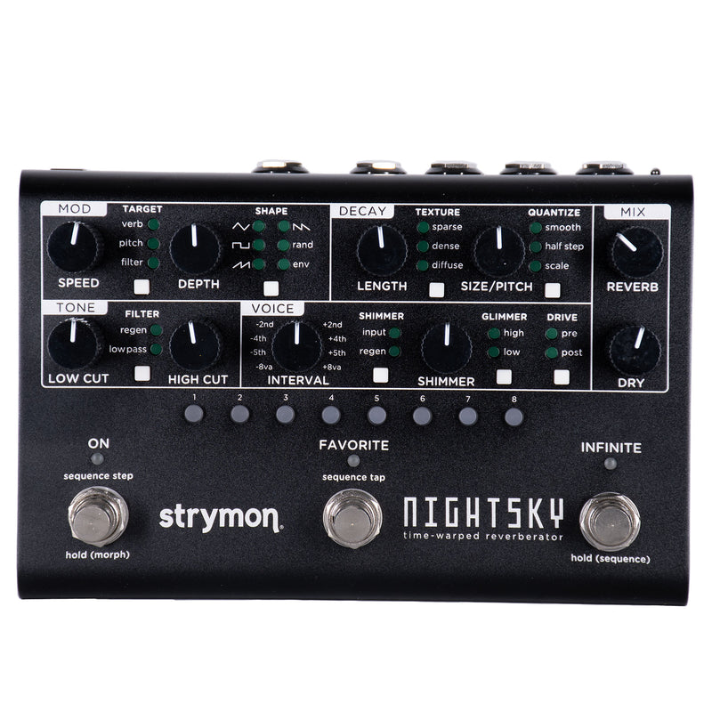 Strymon Midnight Edition Nightsky Time Warped Reverberator Effect Peda