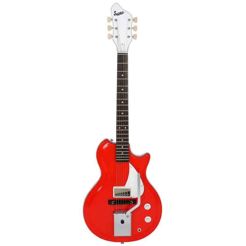 Supro Americana Series Belmont Vibrato Guitar - Poppy Red