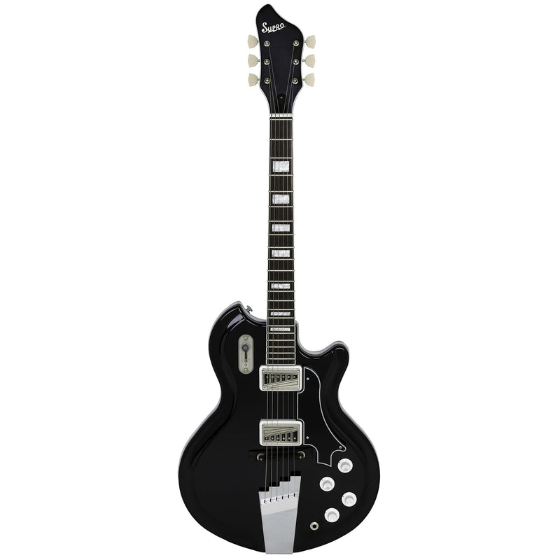 Supro Americana Series Coronado II Guitar - Jet Black