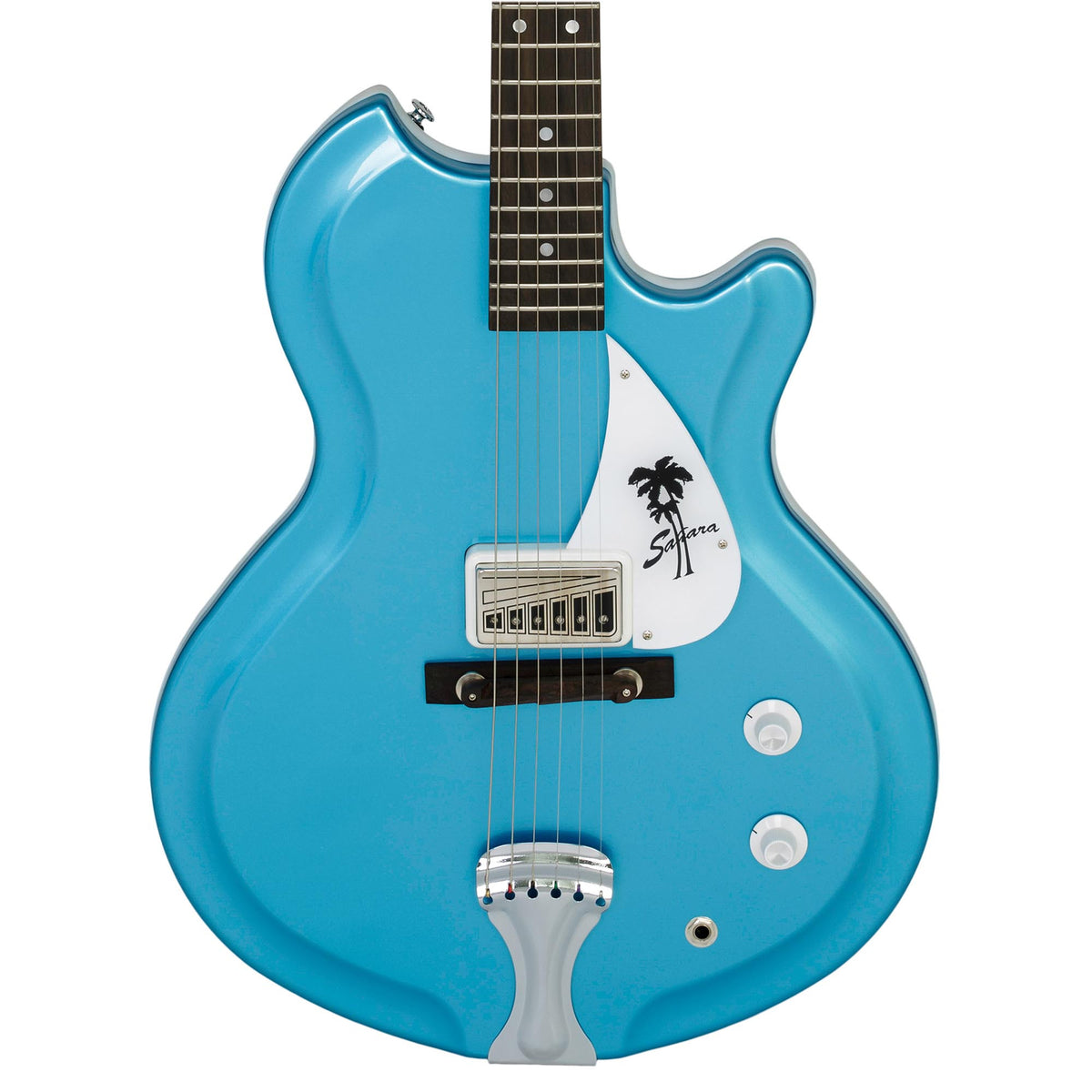 Supro Americana Series Sahara Guitar - Wedgewood Blue Metallic