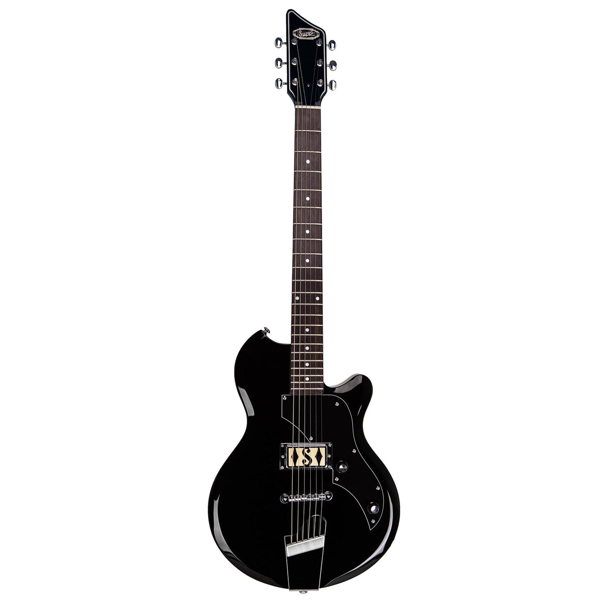Supro Island Series Jamesport Guitar - Single Pickup - Jet Black - Free Gig-Bag