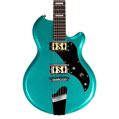 Supro Island Series Westbury Guitar - Double Pickup - Turquoise Metallic - Free Gig-Bag