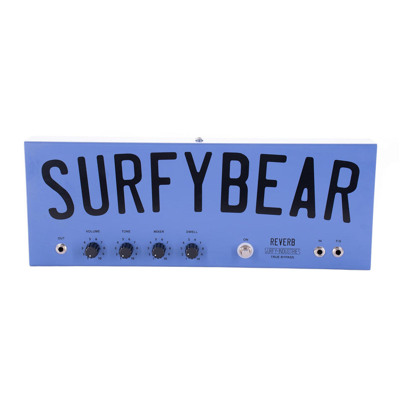 Surfybear Pedal Metal Fet Reverb, Dark Blue V1.2 With Surfypan
