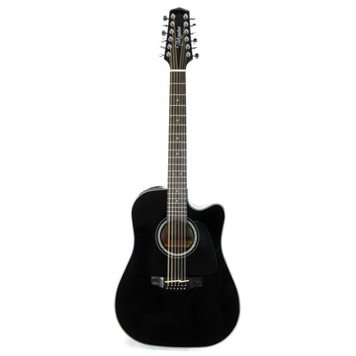 Takamine GD30CE-12 12-String Dreadnought With Cutaway - Solid Spruce Top - Black