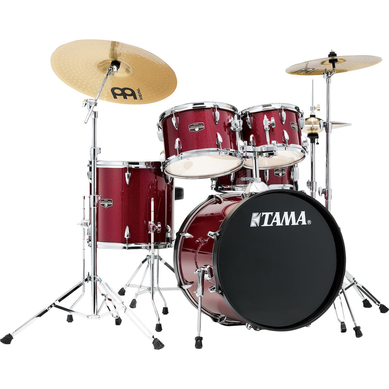 Tama Imperialstar 5 Piece Complete Kit With Meinl HCS Cymbals, Candy Apple Mist