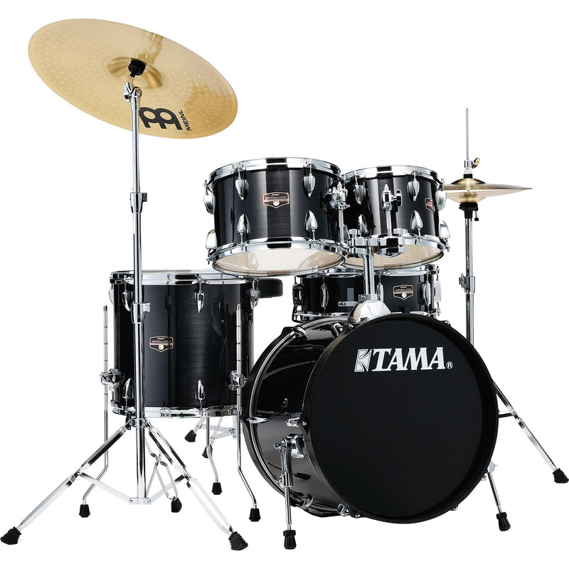 Tama Imperialstar 5 Piece Complete Kit With Meinl HCS Cymbals Hairline Black
