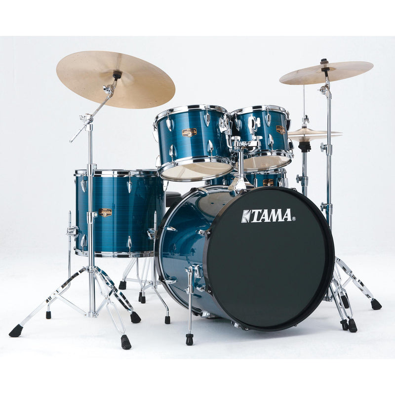 Tama IP52NCHLB 5 Piece Imperialstar Kit With Meinl HCS Cymbals - Hairline Blue