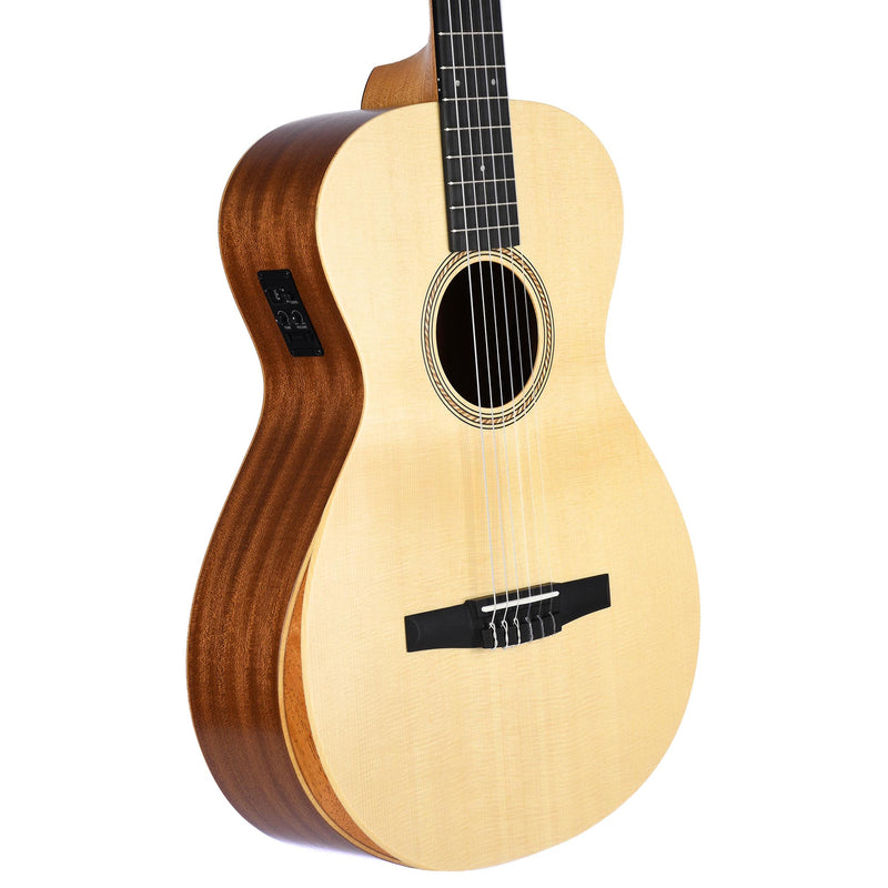 Taylor Academy Series A12E-N Nylon Concert, Lutz Spruce Top, Layered Sapele Back & Sides