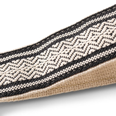 Taylor Academy Series Jacquard/Leather Strap 2 Inch White/Black