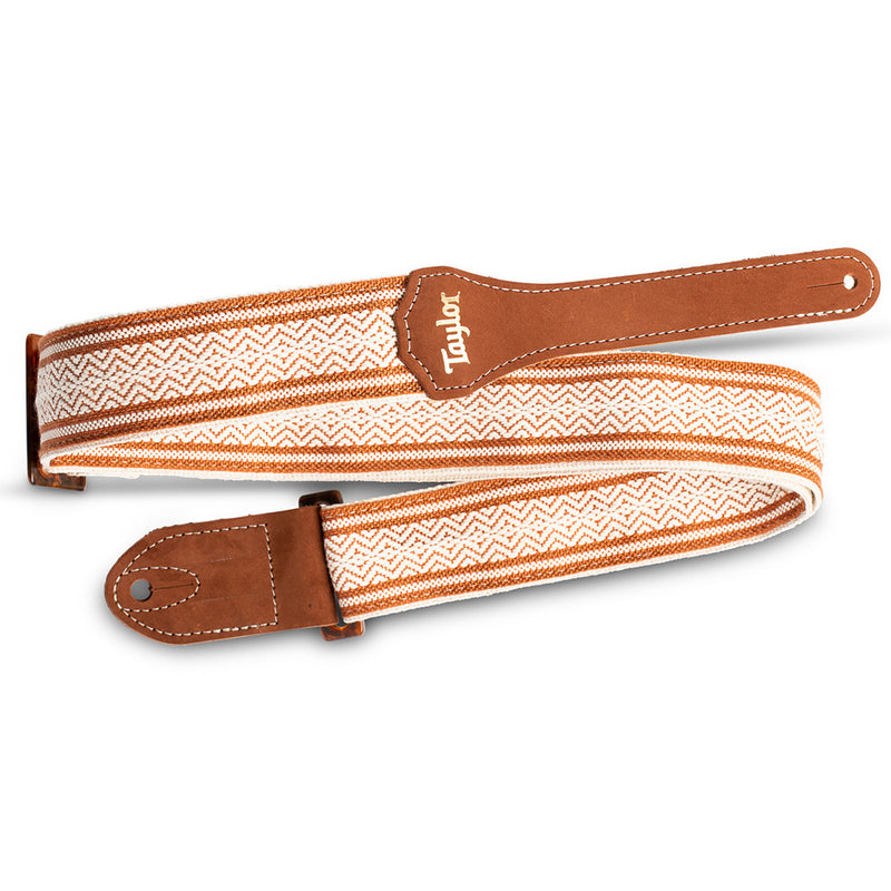 Taylor Academy Series Jacquard/Leather Strap 2 inch White/Brown