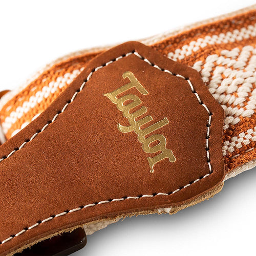 Taylor Academy Series Jacquard/Leather Strap 2 inch White/Brown