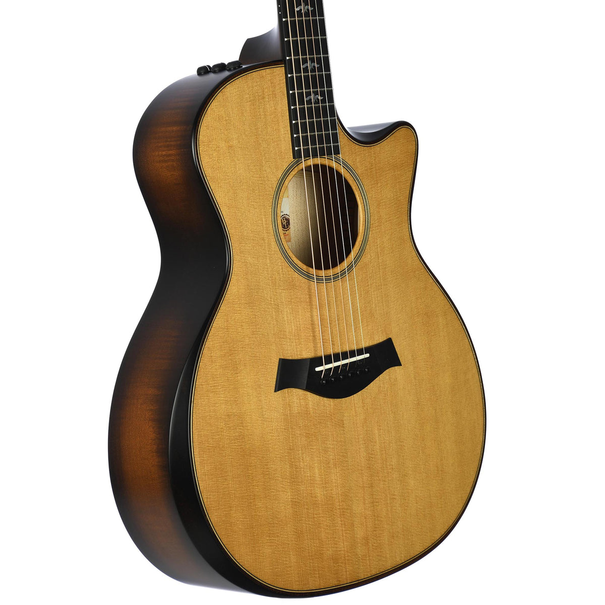 2022 Taylor Builder’s Edition 614ce - Natural Top, Wild Honey Burst Back & Sides, Silent Satin Finish