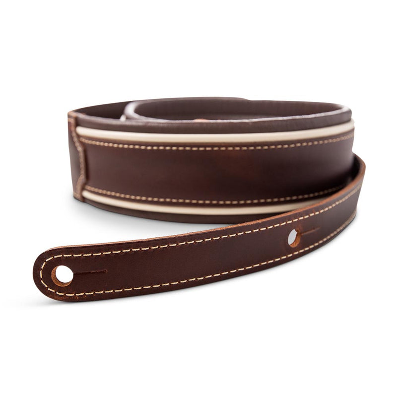 Taylor Century Strap Cordovan Leather 2.5 Inch, Cordovan/Cream/Cordovan