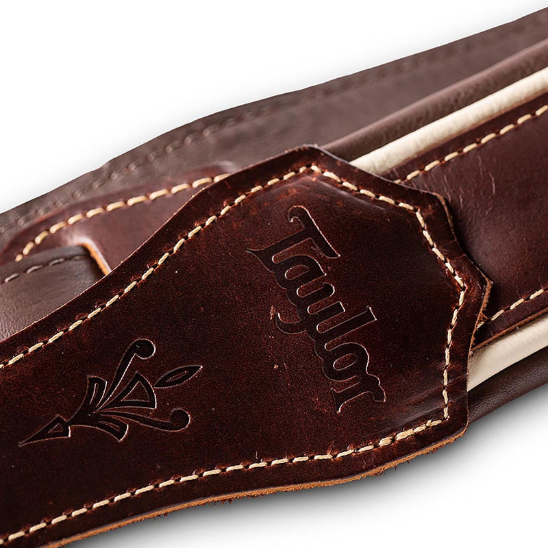 Taylor Century Strap Cordovan Leather 2.5 Inch, Cordovan/Cream/Cordovan
