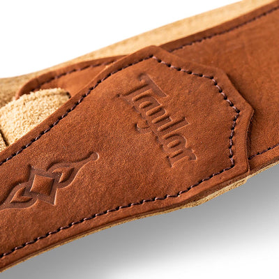 Taylor Gemstone Strap Sanded Suede 2.5 Inch, Medium Brown