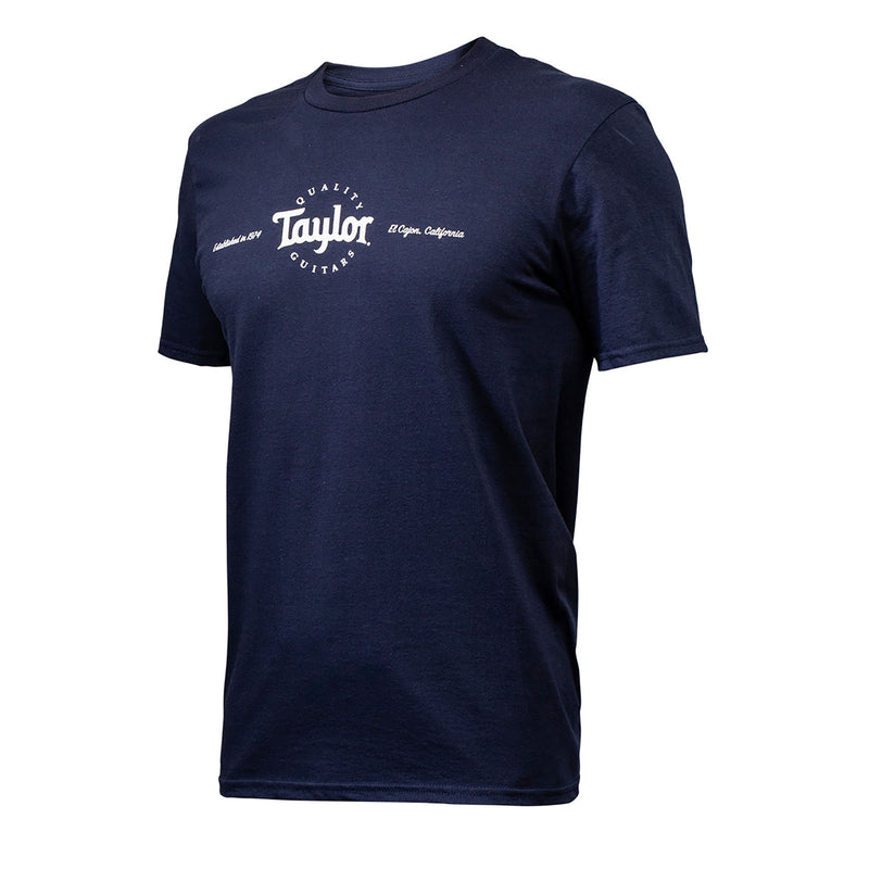 Taylor Guitars Men's Classic T Shirt, Navy Blue and Grey
