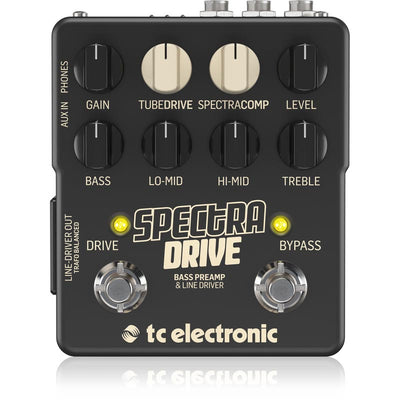 TC Electronic Spectradrive Bass Preamp & Drive Pedal With Built-In Tubedrive