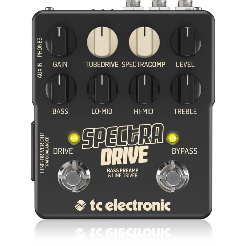 TC Electronic Spectradrive Bass Preamp & Drive Pedal With Built-In Tubedrive