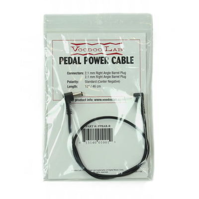 Voodoo Lab 18" 2.1mm Right Angle Barrel Cable Ang/Ang