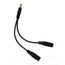 Voodoo Lab Output Splitter Adapter: 2.1mm Straight Barrel To Two 2.1mm Female -