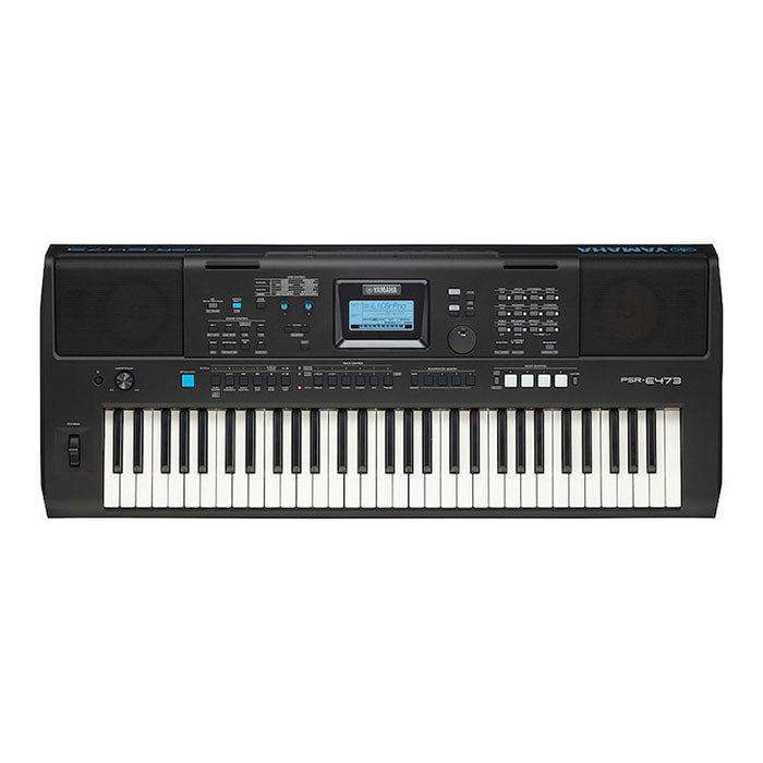 Yamaha PSR-E473 61-Key High Level Portable Keyboard With Power Adapter