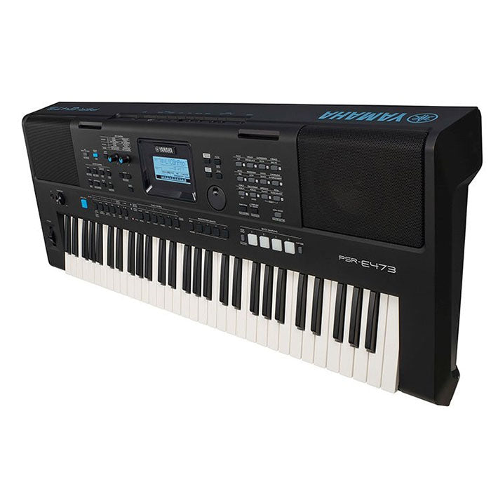 Yamaha PSR-E473 61-Key High Level Portable Keyboard With Power Adapter