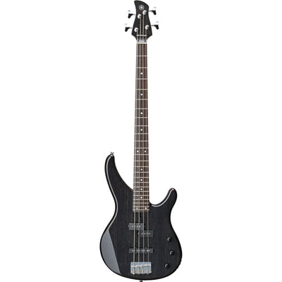 Yamaha TRBX 4 String Bass, Agathis Body, Flame Mango Top, Trans Black